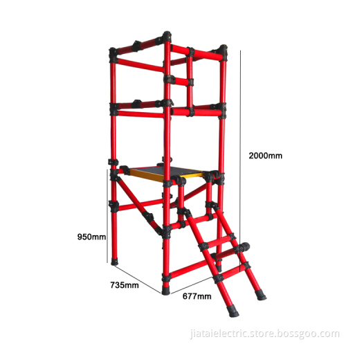 2M Mini Foldable Mobile Fiberglass Insulated Scaffolding Platform